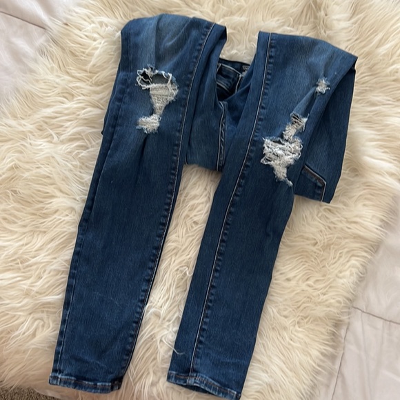 Abercrombie & Fitch Simone High Rise Super Skinny Ripped Jeans 26 L - Picture 2 of 3